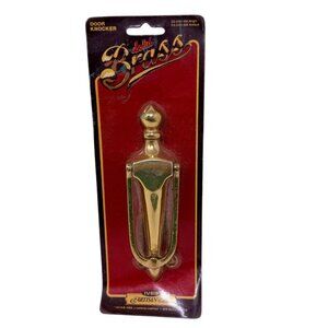 Vintage 1980s 6.75" Ives Solid Brass Door Knocker Artisan Collection Sealed NOS